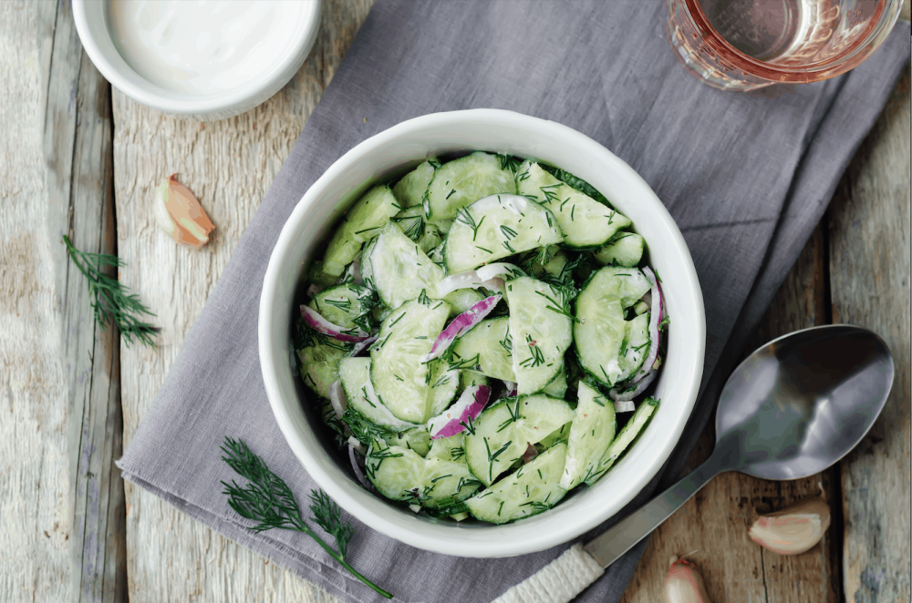 CUCUMBER DILL SUMMER SALAD Vegehome